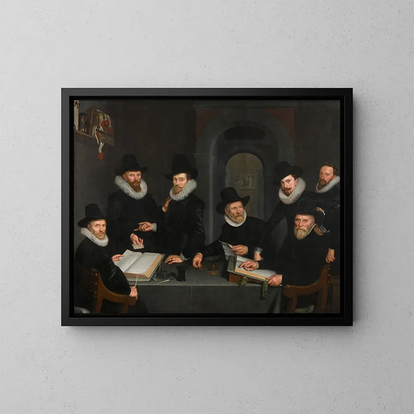 Les Régents des hôpitaux - Cornelis van der Voort — oprawiony obraz na ścianie