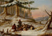 Myśliwi na łowach łosi - Cornelius David Krieghoff — widok dzieła