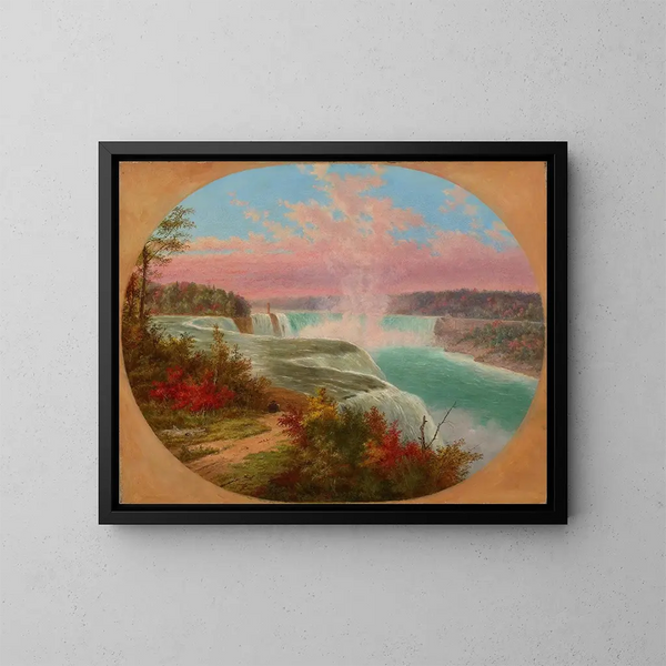 L'artysta w Niagarze - Cornelius David Krieghoff — oprawiony obraz na ścianie