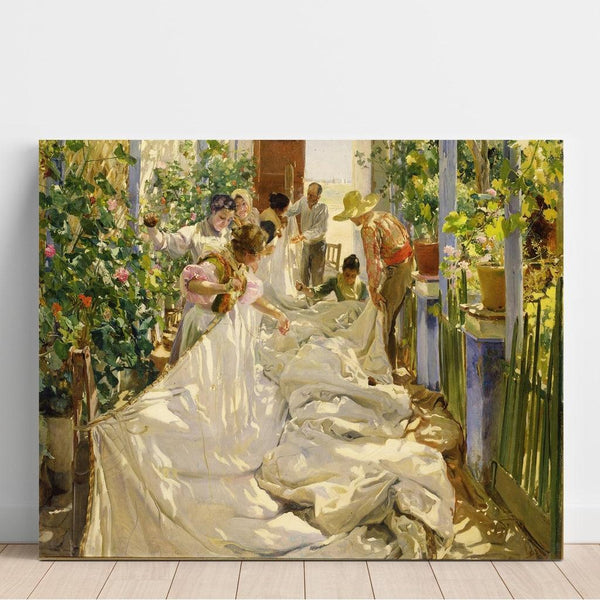 Reprodukcja obrazu Czeszący żagiel - Joaquín Sorolla