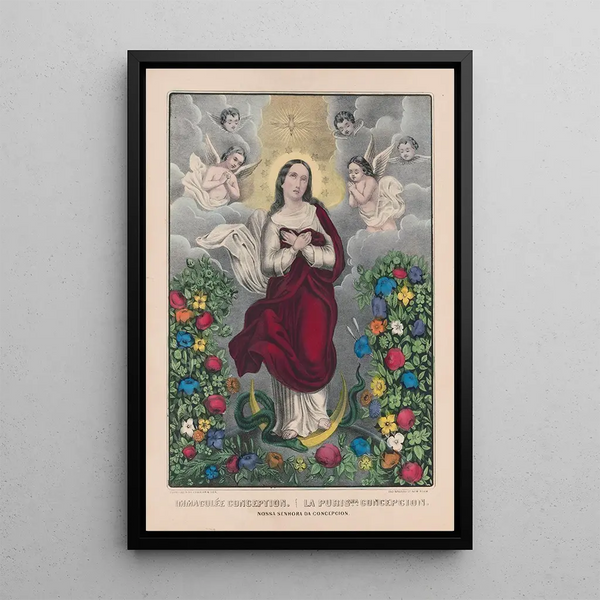 Immaculée Conception - Currier & Ives — oprawiony obraz na ścianie