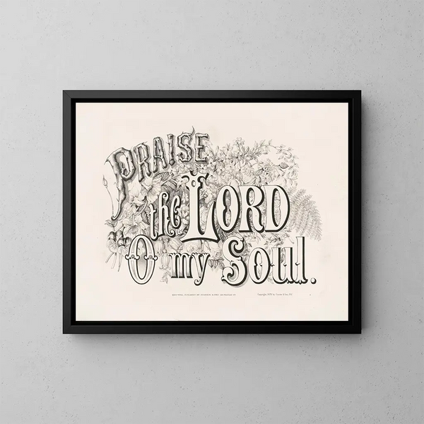 Loue le Seigneur, ô mon âme - Currier & Ives — oprawiony obraz na ścianie