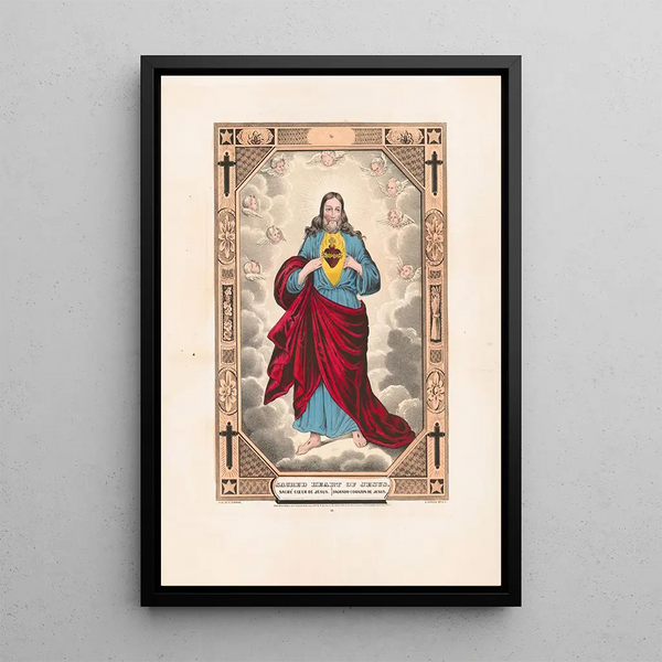 Sacré-Cœur de Jésus - Currier & Ives — oprawiony obraz na ścianie