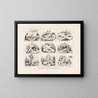 Jetons de devise sacrée - Currier & Ives — oprawiony obraz na ścianie