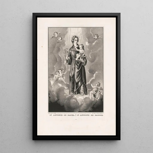 Święty Antoni z Padwy - Currier & Ives — oprawiony obraz na ścianie