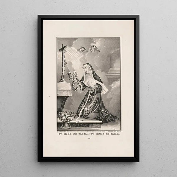 Świętej Rity z Cascii - Currier & Ives — oprawiony obraz na ścianie