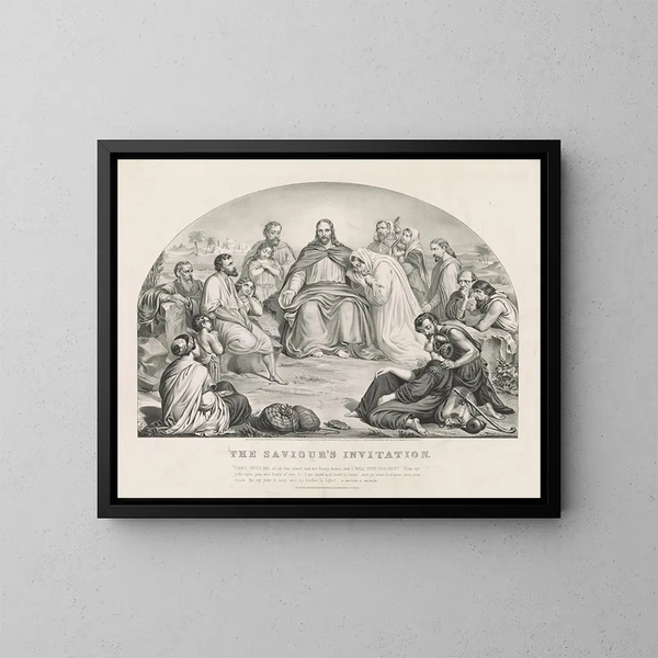 L'invitation du Sauveur - Currier & Ives — oprawiony obraz na ścianie