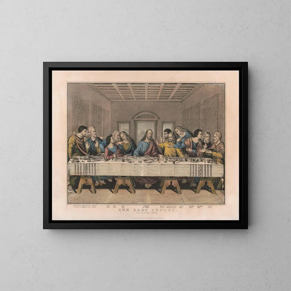 Ostatnia Wieczerza - Currier & Ives — oprawiony obraz na ścianie