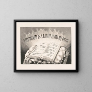 Ta parole est une lumière sur mon chemin - Currier & Ives — oprawiony obraz na ścianie