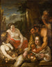 Scena mitologiczna wypełniająca rogi obfitości - Daniel Jacobs — widok dzieła