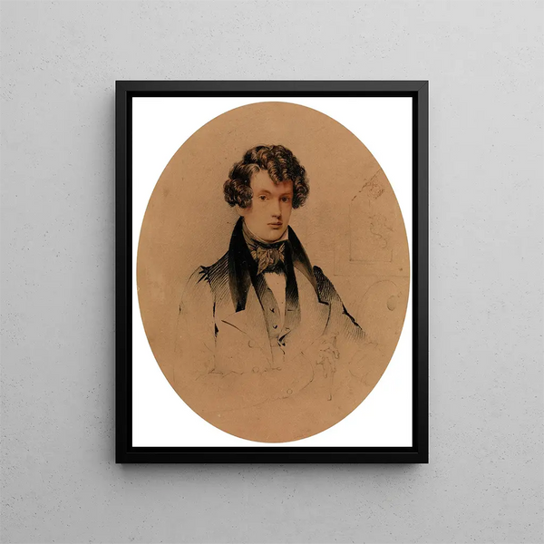 Autoportrait en frontispice des Mémoires de Daniel Maclise d'O'Driscoll, R.A. 1871 - Daniel Maclise — oprawiony obraz na ścianie