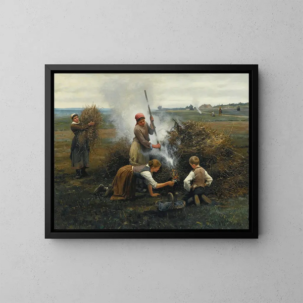Brosse en feu - Daniel Ridgway Knight — oprawiony obraz na ścianie