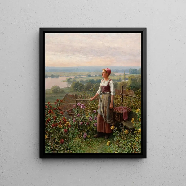 Wieczór w Chantemesle - Daniel Ridgway Knight — oprawiony obraz na ścianie