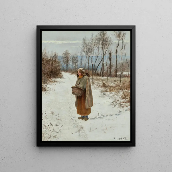Elle a perdu son chemin - Daniel Ridgway Knight — oprawiony obraz na ścianie