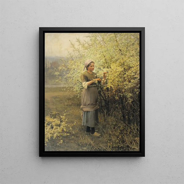Wiosna - Daniel Ridgway Knight — oprawiony obraz na ścianie