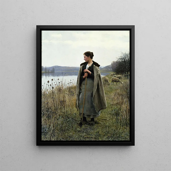 La Bergère de Rolleboise - Daniel Ridgway Knight — oprawiony obraz na ścianie