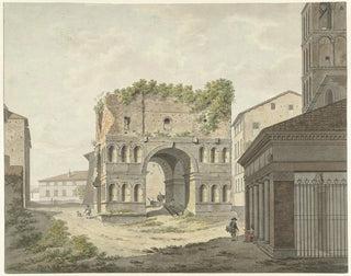 L'arc de Janus quadrifons i część S Giorgio in Velabro w Rzymie - Daniël Dupré — widok dzieła