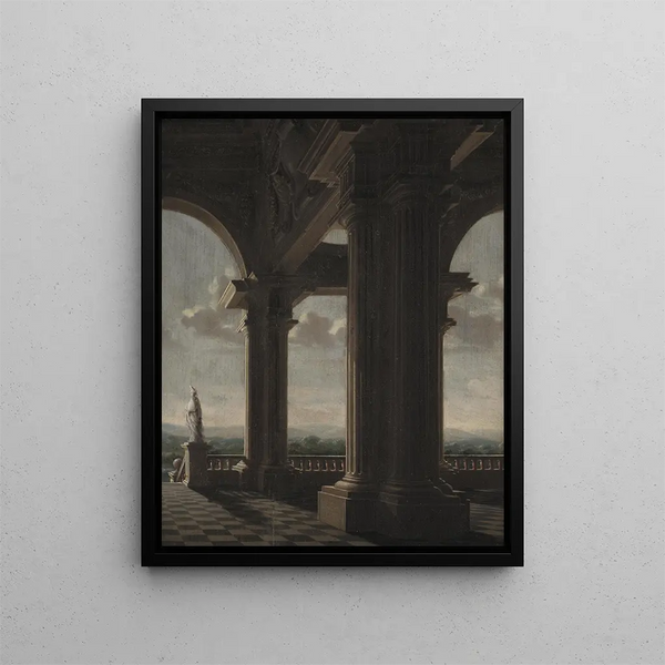 Architektoniczny - Daniël de Blieck — oprawiony obraz na ścianie