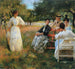 W sadzie - Edmund Charles Tarbell — widok dzieła