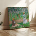 W lesie Giverny: Blanche Hoschede przy swoim sztaludze z Suzanne Hoschede czytającą - Claude Monet