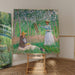 W lesie Giverny: Blanche Hoschede przy swoim sztaludze z Suzanne Hoschede czytającą - Claude Monet