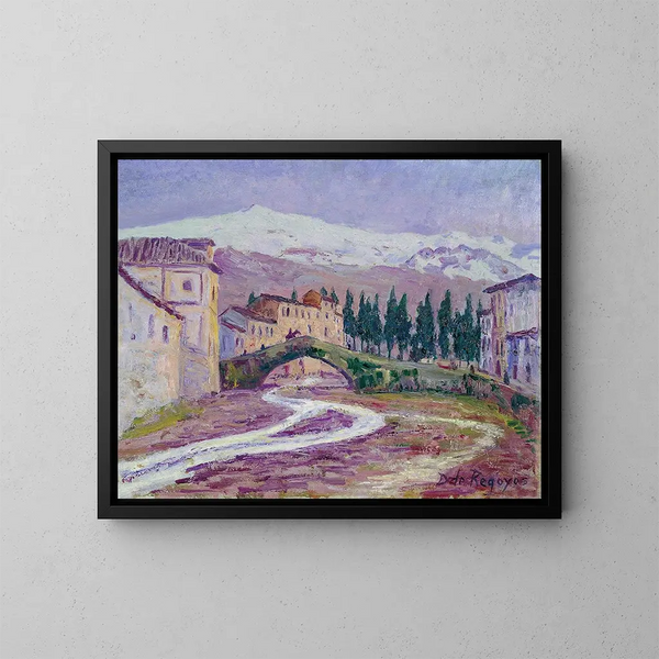 Sierra Nevada - Darío de Regoyos — oprawiony obraz na ścianie