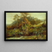 Scena nad rzeką jesienią, strumień - David Bates — oprawiony obraz na ścianie