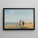 Plaża w Calais z rybakami i psem - David Cox — oprawiony obraz na ścianie