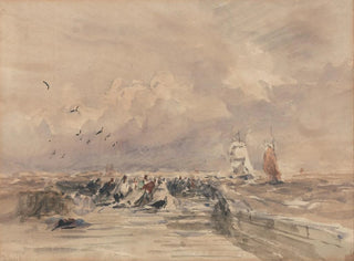 Le port de Dieppe, vent frais - David Cox — widok dzieła