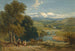 pejzażowy z widokiem na odległą abbaye w Bolton, Yorkshire i rzekę Wharfe - David Cox — widok dzieła