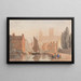 Katedra w Lincoln od Brayford Pool - David Cox — oprawiony obraz na ścianie