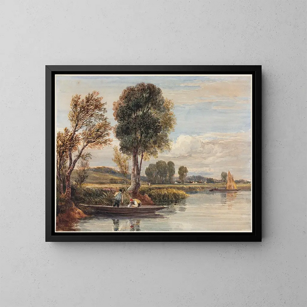 na Tamizie - David Cox — oprawiony obraz na ścianie