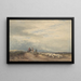 Jeźdźcy z owcami w pobliżu ujścia rzeki - David Cox — oprawiony obraz na ścianie