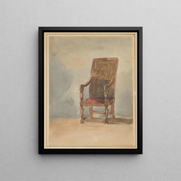Studium starego fotela - David Cox — oprawiony obraz na ścianie