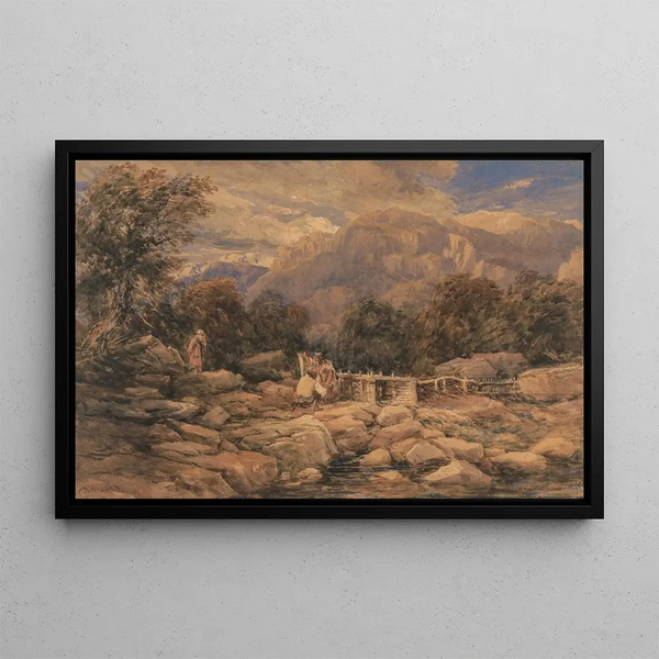 Le Piège à saumons - David Cox — oprawiony obraz na ścianie