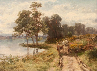 David Farquharson - Woodcart by a Loch.webp