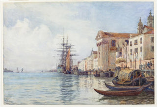 David Law - The Giudecca Canal with Shipping near the Chiesa dei Gesuati.webp