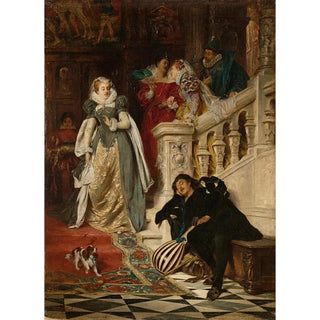 David Neal - The first meeting of Mary Stuart and Rizzio.webp