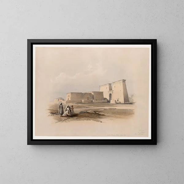 Dakke w Nubii, 14 listopada 1836 - David Roberts — oprawiony obraz na ścianie