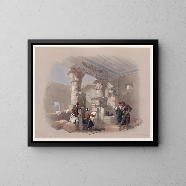 Dayr el-Medina, Thèbes - David Roberts — oprawiony obraz na ścianie