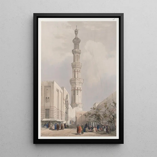 David Roberts - Minaret of the principal mosque Siout Upper Egypt.webp