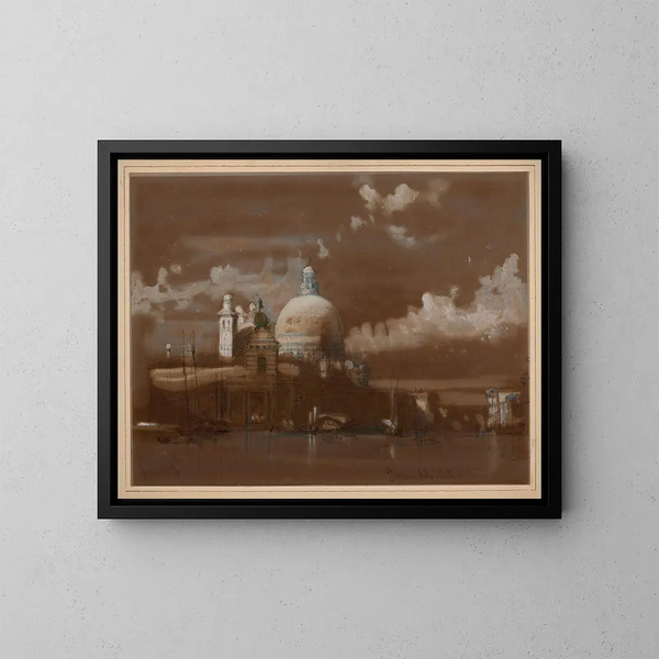 Bazylika Santa Maria della Salute w Wenecji - David Roberts — oprawiony obraz na ścianie