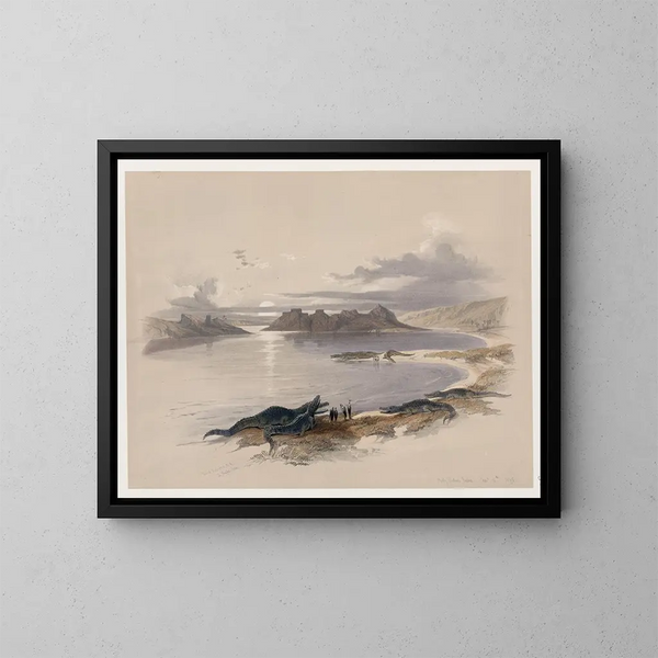 Wadi Dabod, Nubia, 16 listopada 1838 - David Roberts — oprawiony obraz na ścianie