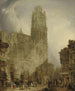 Fasada zachodnia katedry Notre-Dame w Rouen - David Roberts — widok dzieła