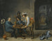 Scena straży z graczami trictrac na pierwszym planie - David Teniers młodszy — widok dzieła