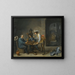 Scena straży z graczami trictrac na pierwszym planie - David Teniers młodszy — oprawiony obraz na ścianie