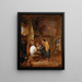 Wnętrze tawerny z chuliganami grającymi w karty - David Teniers młodszy — oprawiony obraz na ścianie