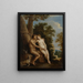 Adam i Ewa w raju - David Teniers młodszy — oprawiony obraz na ścianie