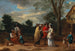 Elegancka para spotykająca wróżbitkę - David Teniers młodszy — widok dzieła