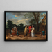 Elegancka para spotykająca wróżbitkę - David Teniers młodszy — oprawiony obraz na ścianie